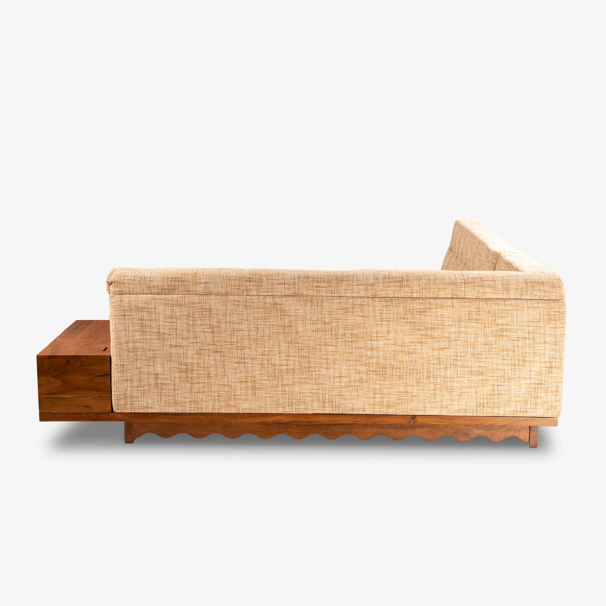 Modern Fluted Wooden Coffee Table