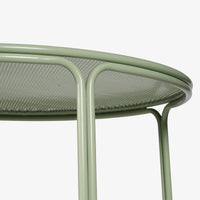 Sage Green Round Metal Side Table