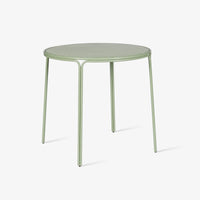 Sage Green Round Metal Side Table