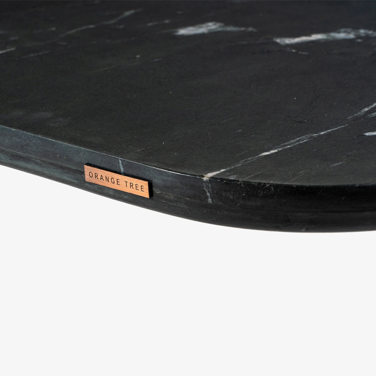 Modern Black Marble & Wood Accent Coffee Table