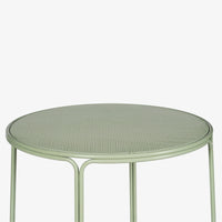 Sage Green Round Metal Side Table