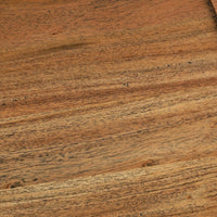 Natural Wood Fluted Round Coffee Table