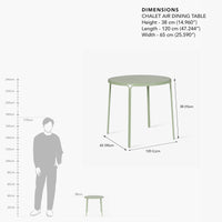 Sage Green Round Metal Side Table