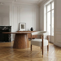 Fou Upholstered Wooden Dining Armchair
