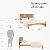 Arden Solid Wood Panel Queen Size Bed