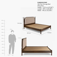 Ukti Upholstered Spindle Queen Size Bed