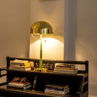 Helm Green & Gold Table Lamp