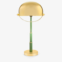 Helm Green & Gold Table Lamp