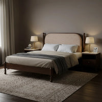 Ukti Upholstered Spindle Queen Size Bed