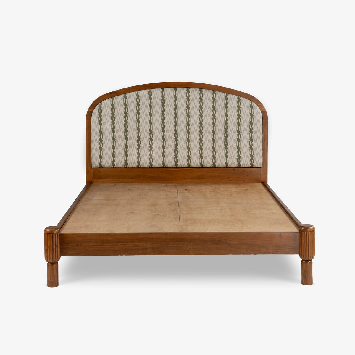 Varnika Curved Upholstered Queen Size Bed
