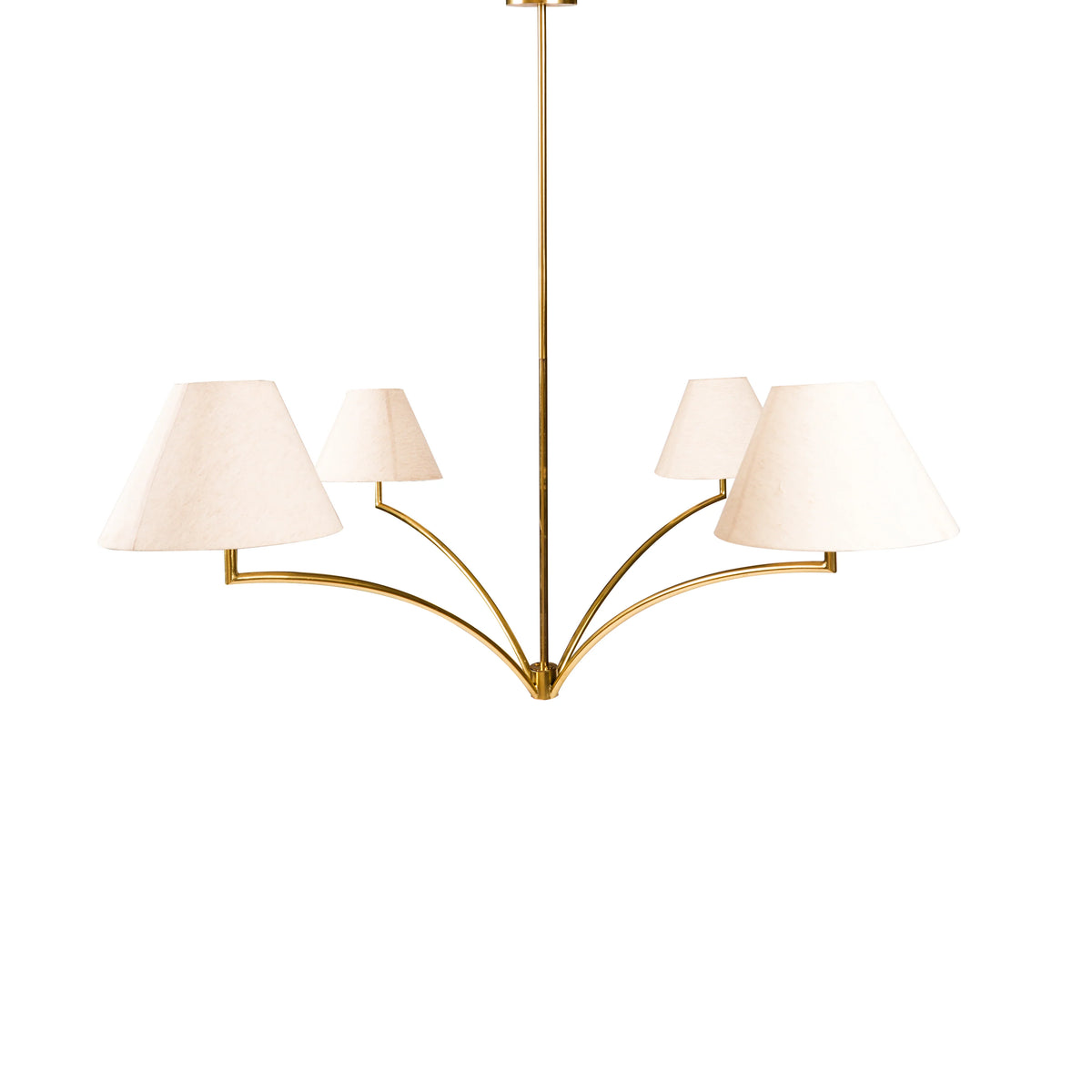 Willow Four-Light Brass Chandelier