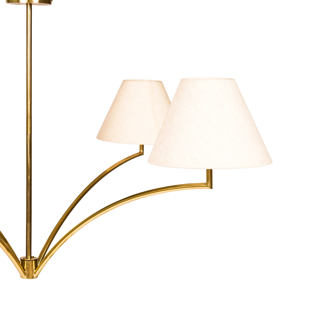 Willow Four-Light Brass Chandelier