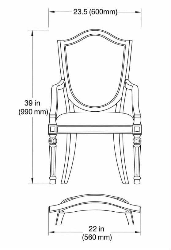 Classic Carved Wooden Upholstered Armchair